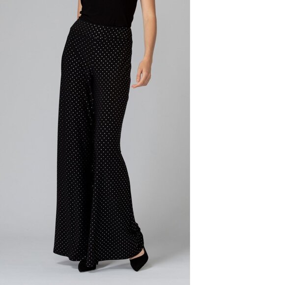 Nine West  Wide Leg Pull On Elastic Waist Pants  Black and Gold PLUS 3X  NEW - Picture 5 of 6